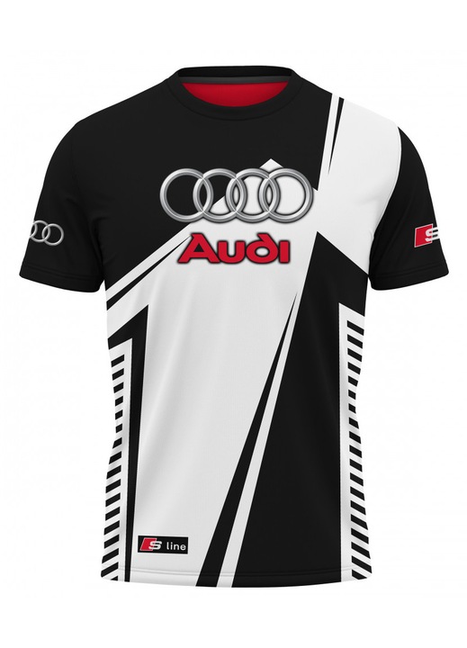 Férfi póló Audi 116.41, rövid ujjú, sokszínű