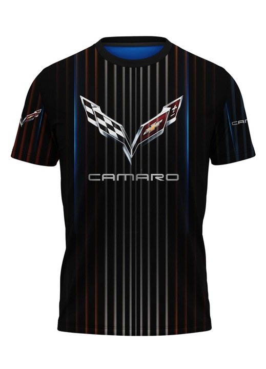 Férfi póló Chevrolet Camaro 116.67, rövid ujjú, többszínű