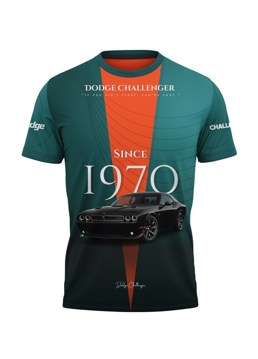 Férfi póló Dodge Challenger 116.68, rövid ujjú, többszínű