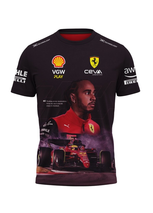 Férfi póló Lewis Hamilton F1 116.80, rövid ujjú, sokszínű