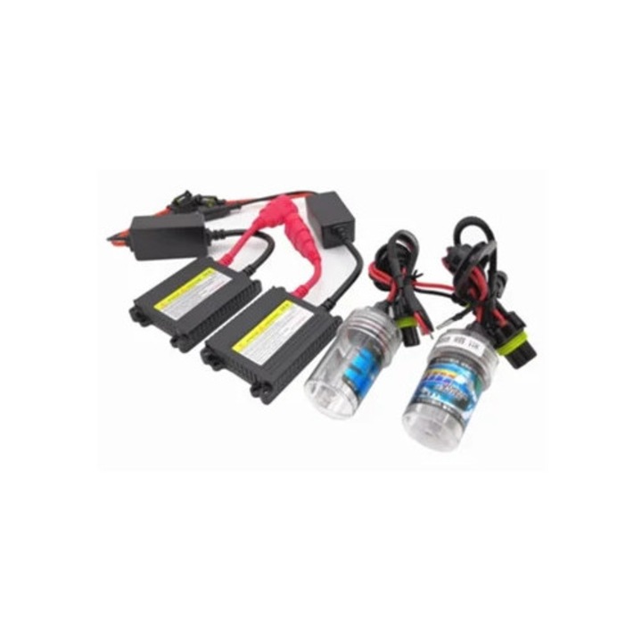Becuri xenon SZSMART, kit balast subtire, 6000K alb rece, H7