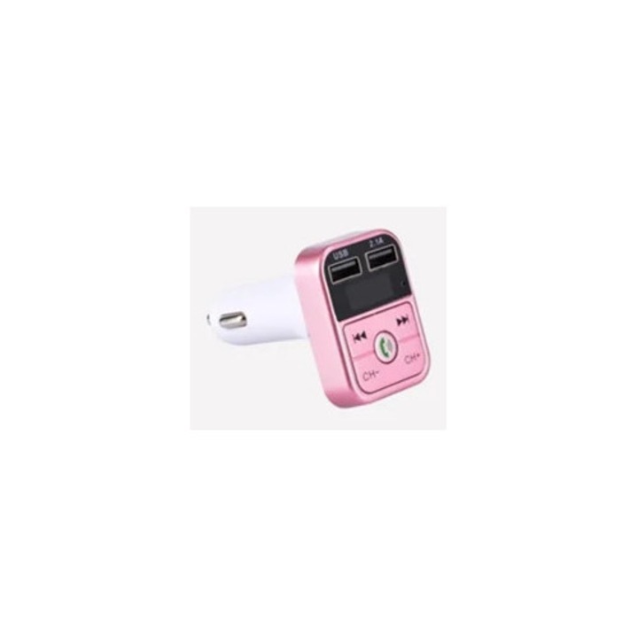 Player MP3 cu Bluetooth si Transmitator FM, roz
