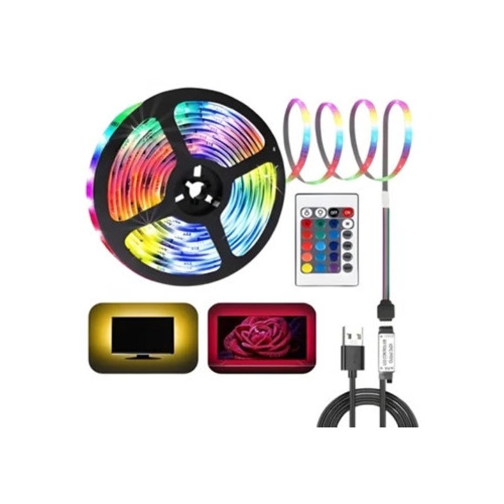 Водоустойчиви LED RGB ленти 3м за телевизор и бюро