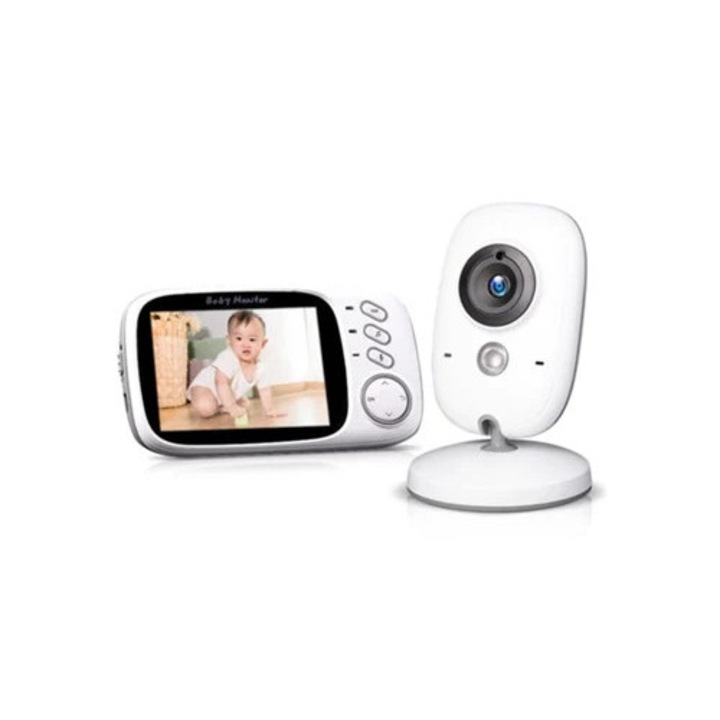 Monitor viedeo fara fir, 1080P, 3.2 inch, vedere nocturna, monitorizare temperatura