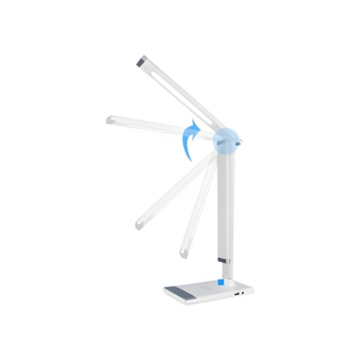 Szsmart LED asztali lámpa, fehér, állítható