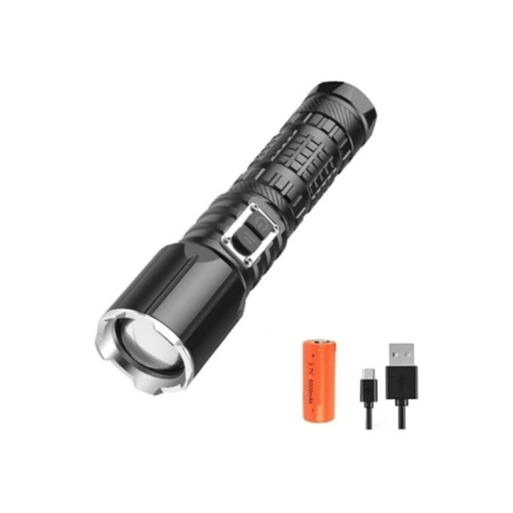 Lanterna tactica profesionala 100000 lumeni, 5 moduri, impermeabila, Szsmart