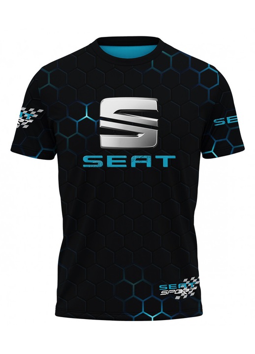 Férfi póló Seat 117.02, rövid ujjú, sokszínű