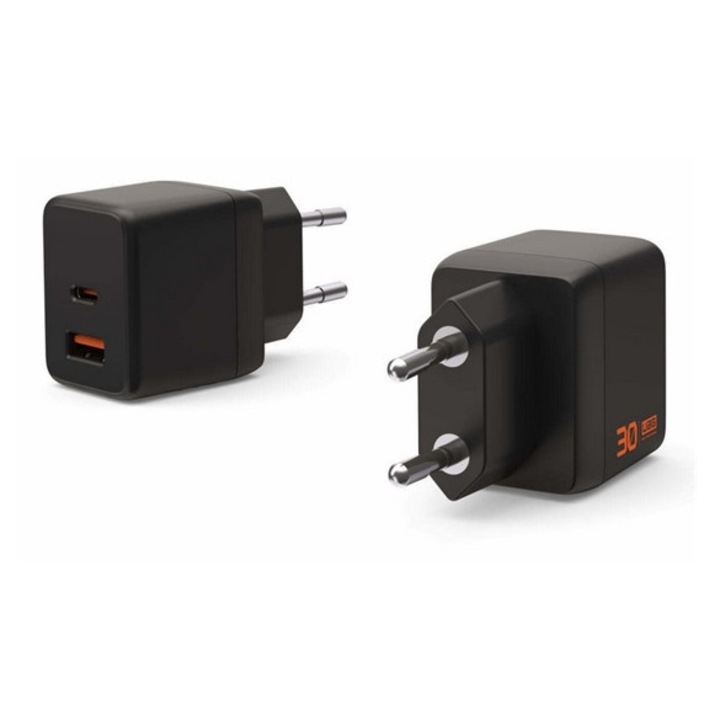 Uag srge hálózati töltő usb+type-c aljzat, 30w, gan, pd gyorstöltő, fekete