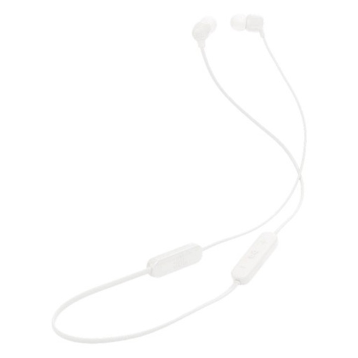 Jbl t135bt bluetooth fülhallgató sztereo, v5.4, nyakba akasztható, mikrofon, sport, fehér