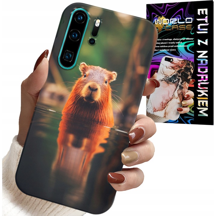 Tok Huawei P30 Pro-hoz, World Case, többszínű design, szilikon