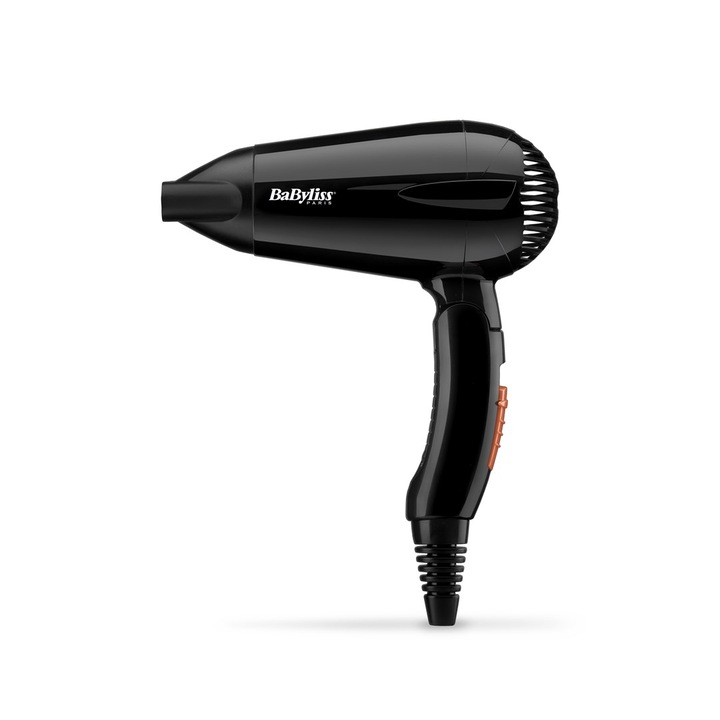 Сешоар BaByliss 5344E Travel Dry, 2000 W, 3 степени на температура, 2 скорости, Черен