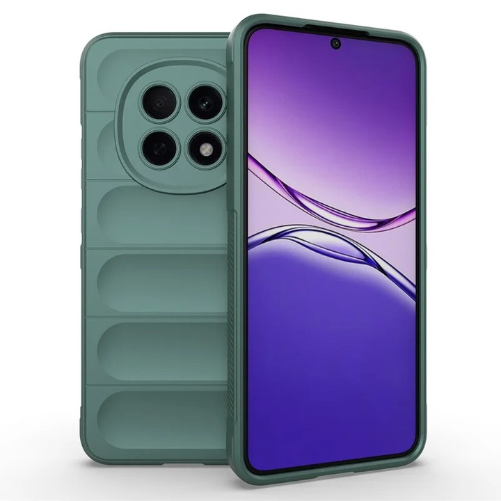 Калъф Wave за Oppo F29 Pro 5G / A5 Pro 5G (CH), микрофибър, противоударен захват, TPU, тъмнозелен