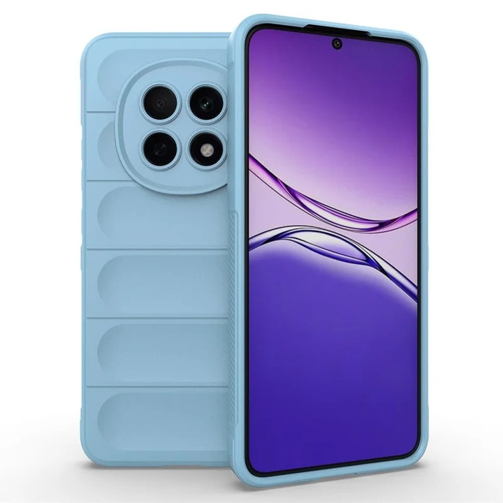 Вълнообразен калъф за Oppo F29 Pro 5G / A5 Pro 5G (CH), микрофибър, противоударен захват, TPU, светлосин