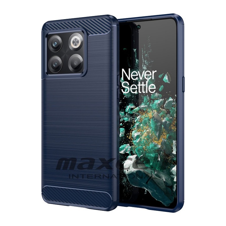 Калъф Brush за Oppo A59, TPU, Метален вид, Син