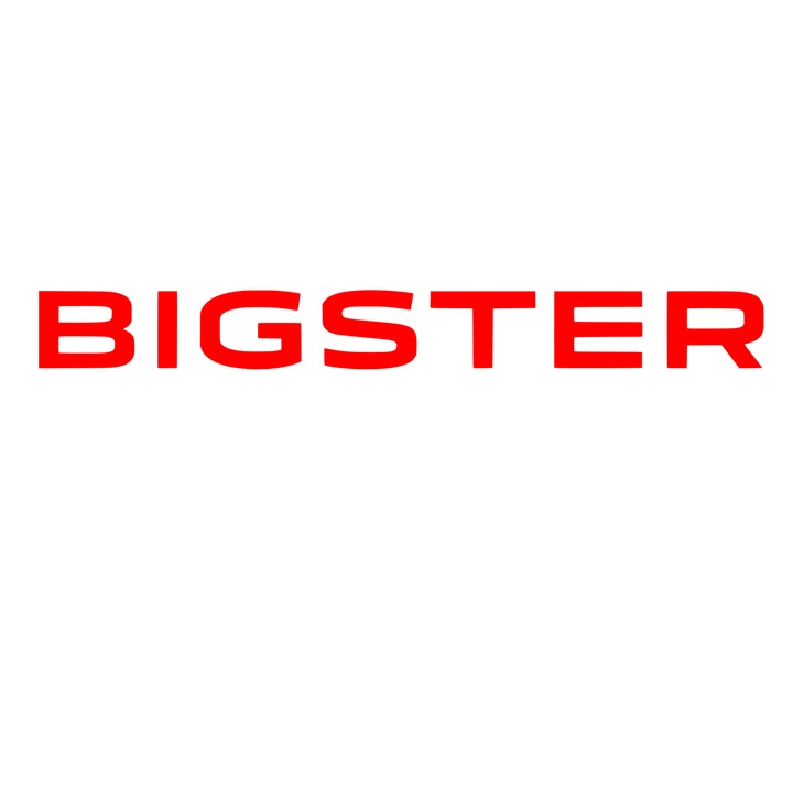 Sticker auto scris Bigster pentru capota sau caroserie, 40cm, rosu