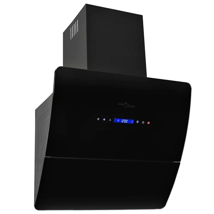 Hota de bucatarie suspendata Berdsen 35cm, neagra, cu iluminare LED, 3 viteze, 100W