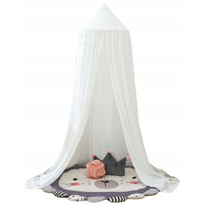 Baldachin Kidesa, alb, 2,5m, set montaj inclus