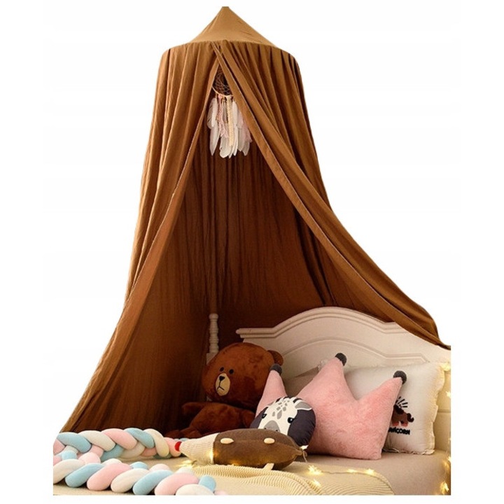 Baldachin Kidesa, maro, 2,5m x 65cm, set de montaj inclus