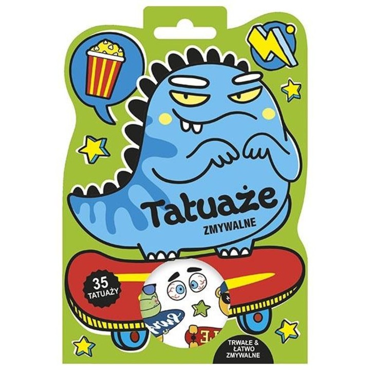 Tatuaje temporare pentru copii, RANOK-CREATIVE, set 35 bucati, model monstri