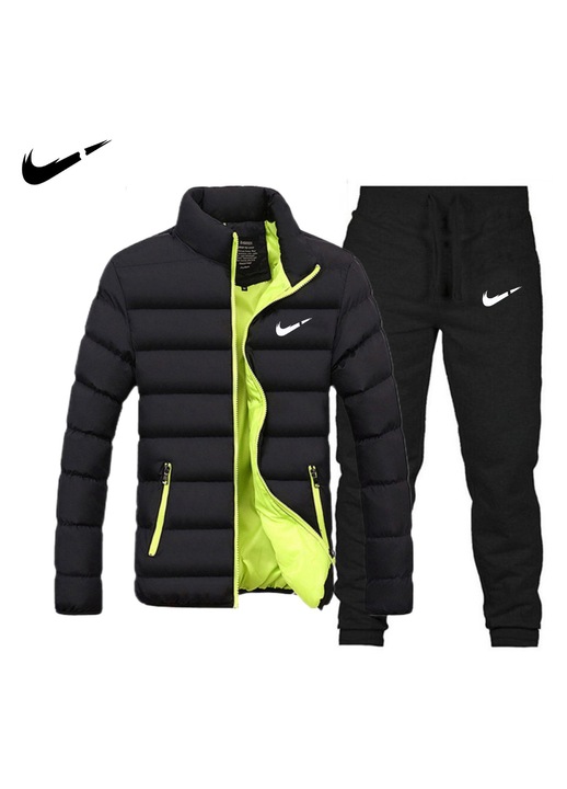 Téli pamut öltöny szett lezser sport- és bársony rikító sárga-M