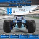 Masina Monster Truck RC off-road, camion RC all-terrain cu lumini LED, 20-30 km/h, tractiune 4X4 pentru curse off-road, include 2 baterii reincarcabile, carcasa robusta din PVC, camion RC pentru baieti cu varste cuprinse intre 4-7 si 8-12 ani