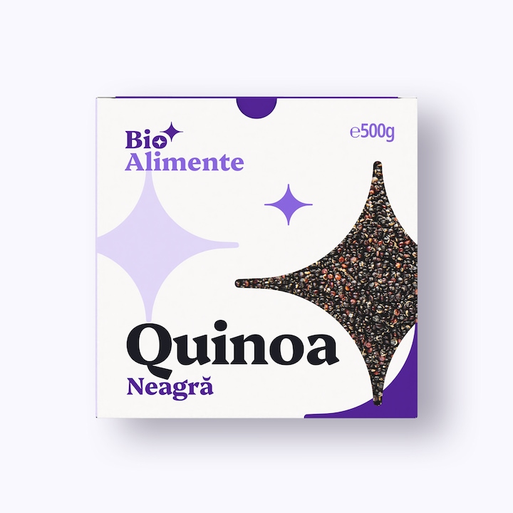 Quinoa Neagră Ecologică BioAlimente, 500g, Agricultura Ecologică, Proveniență Peru