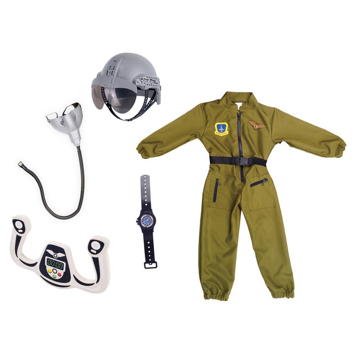 Costum de pilot cu 4 accesorii