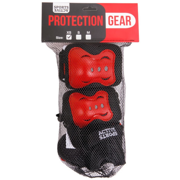 Echipament de protectie sport pentru baieti, set de 6 piese, 3 marimi