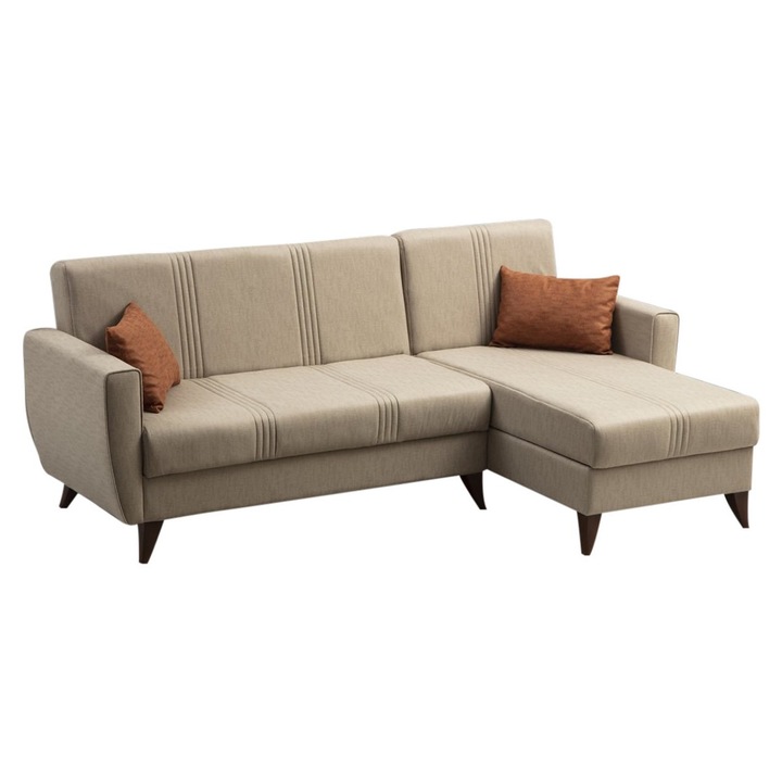 Canapea coltar extensibila, Atelier Del Sofa, bej, 218x130x86cm