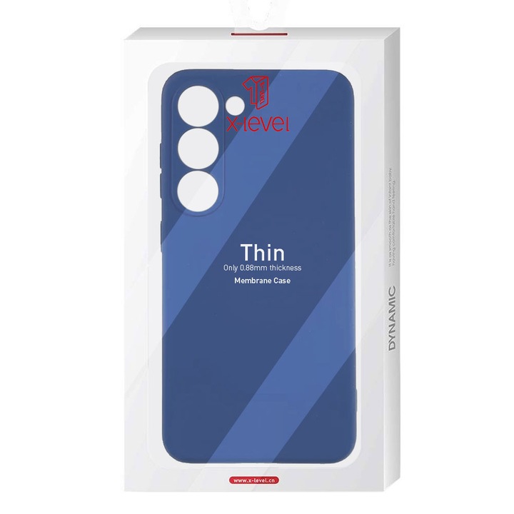 Husa X-Level Thin pentru Samsung Note9 - MicroFiber, Navy Albastra