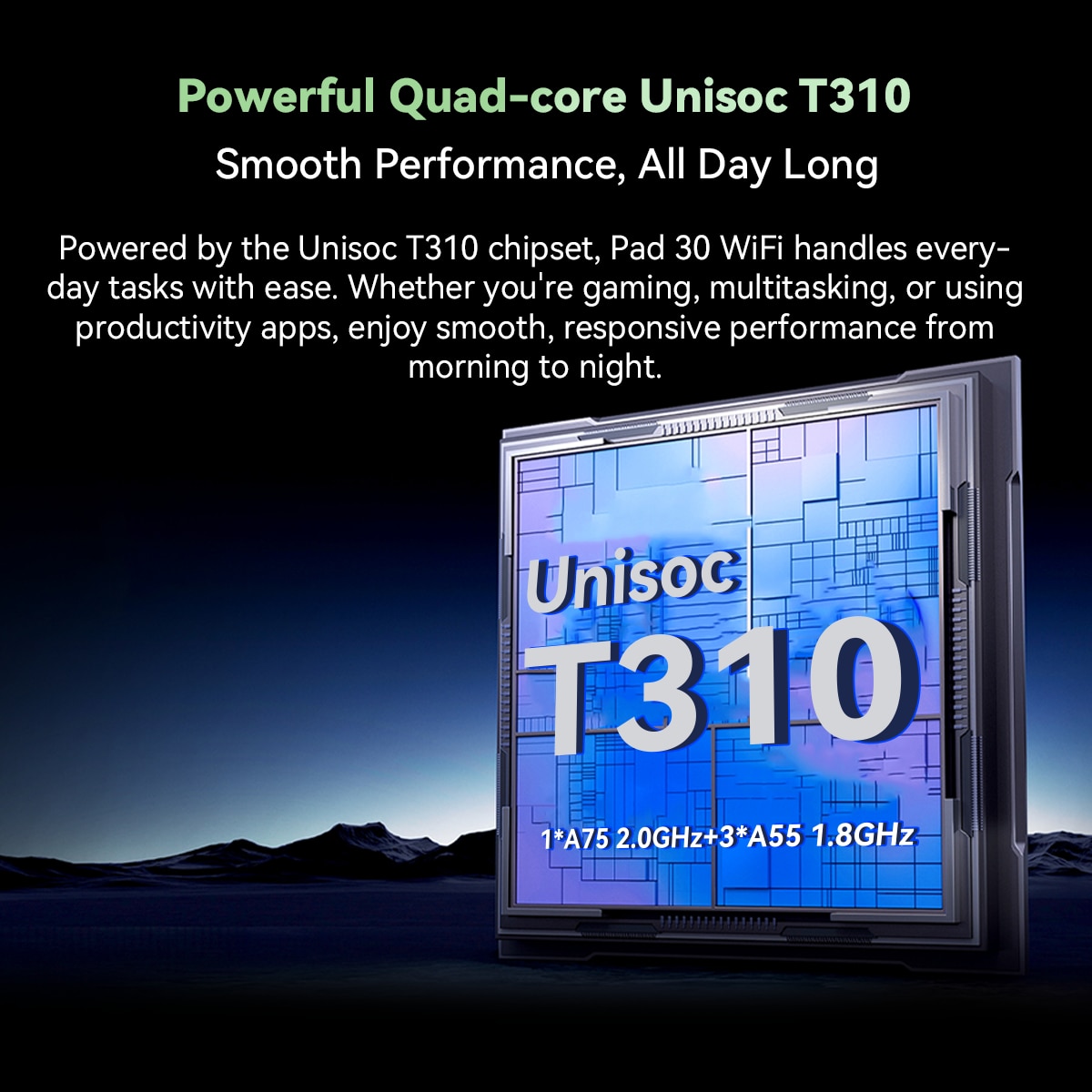 Tableta Oscal Pad 30 WiFi, 10.1 Inch, Android 15 Tablets, 12GB RAM+64GB ROM(2TB Expand), Octa-Core, UMS312 (T310), 2K 800x1280, 8MP+5MP Dual Camera, 6600mAh, 2.4G/5G WiFi, GPS, Albastru