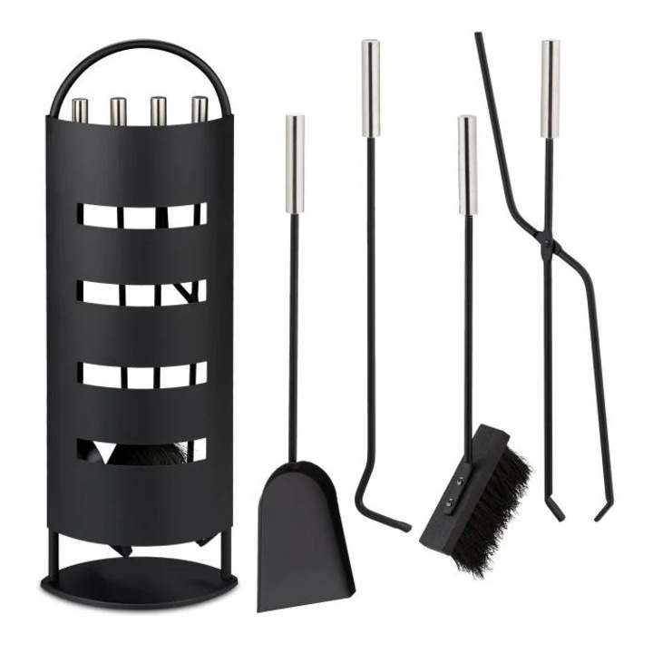 Set curățare coșuri de fum, Northix, metal, suport semi-circular, negru