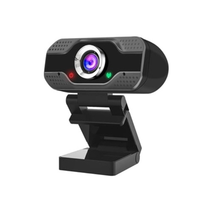 Webkamera HD 1080P mikrofonnal, fekete, videokonferencia szett