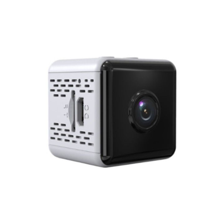 Camera spion mini Wifi 1080p cu viziune nocturna si detectie miscare, alb