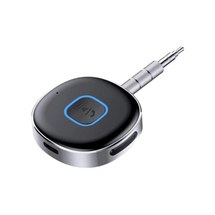 Receptor auxiliar Bluetooth 5.0, 3.5 mm, negru