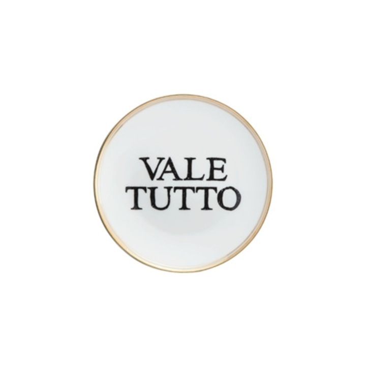 Bitossi porcelán tányér, készlet, eredeti design, fehér