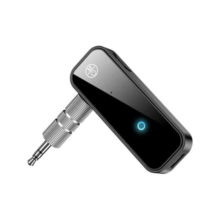 Bluetooth audio vevő, vezeték nélküli adapter, RCA 3,5 mm kábel, fekete