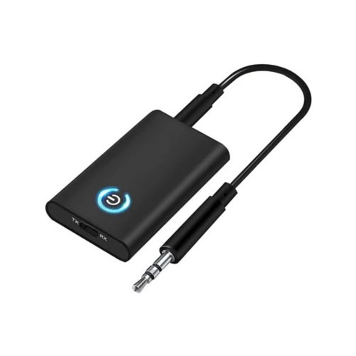 Transmitator si receptor Bluetooth 5.0, adaptor wireless 2 in 1, conector portabil 3,5 mm, pentru PC/TV/Sistem audio