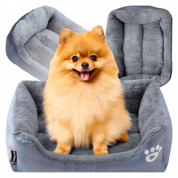 Cuib Pentru Animale 50X40 cm, Kanza, Material Exterior Cordura 9000 – Impermeabil, Rezistent La Zgarieturi Si Murdarie, Umplutura Spuma + Fibra Siliconica, Husa Detasabila, Spalare La Masina (30°C), Fund Antiderapant Pentru Stabilitate