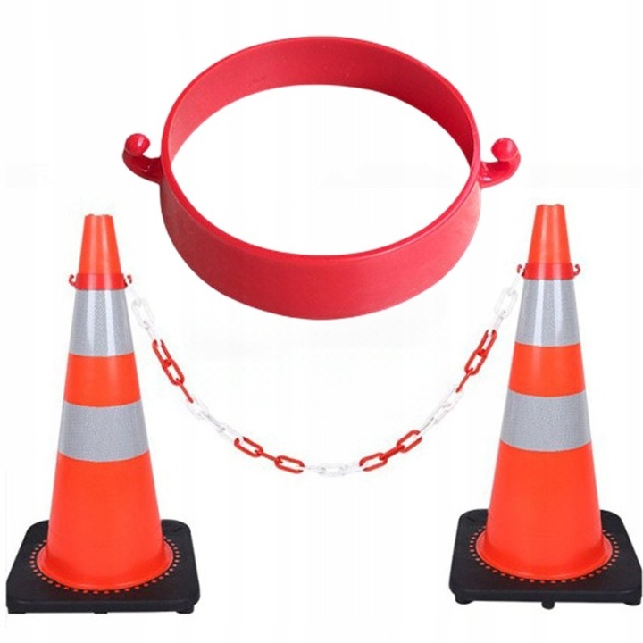 Capac pentru conuri de trafic Muvu, roșu, set, dimensiuni 8x9cm