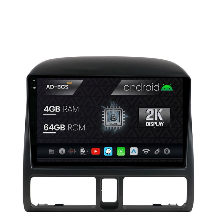 Navigatie Autodrop 2K Honda CRV (1998-2005), Android OS, S-Quadcore, 4GB RAM, 64GB ROM, 9.5 Inch - AD-BGS90042K, AD-BGRKIT017