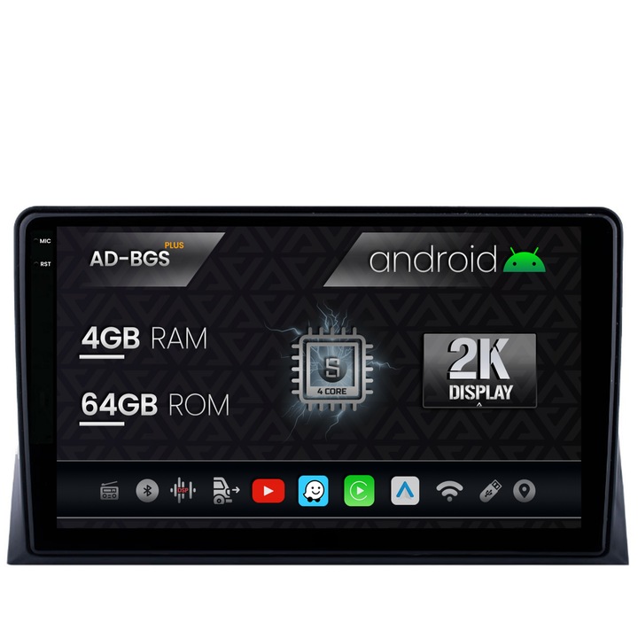 Navigatie Autodrop 2K VW Multivan T5 (2003-2015), Android OS, S-Quadcore, 4GB RAM, 64GB ROM, 9.5 Inch - AD-BGS90042K, AD-BGRKIT025T5