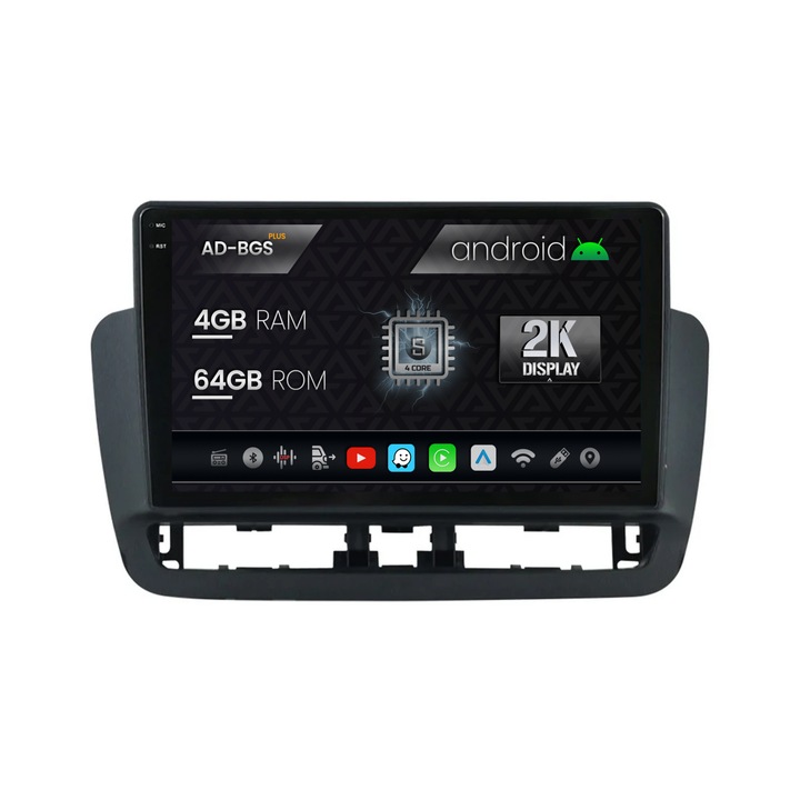 Navigatie Autodrop 2K Seat Ibiza IV (2014-2017), Android OS, S-Quadcore, 4GB RAM, 64GB ROM, 9.5 Inch - AD-BGS90042K, AD-BGRKIT062