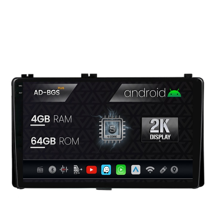 Navigatie Autodrop 2K Toyota Auris, Corolla (2016-2018), Android OS, S-Quadcore, 4GB RAM, 64GB ROM, 9.5 Inch - AD-BGS90042K, AD-BGRKIT089AV2