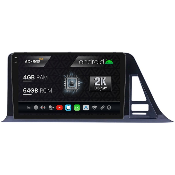 Navigatie Autodrop 2K Toyota Toyota C-HR (2016-2020), Android OS, S-Quadcore, 4GB RAM, 64GB ROM, 9.5 Inch - AD-BGS90042K, AD-BGRKIT073