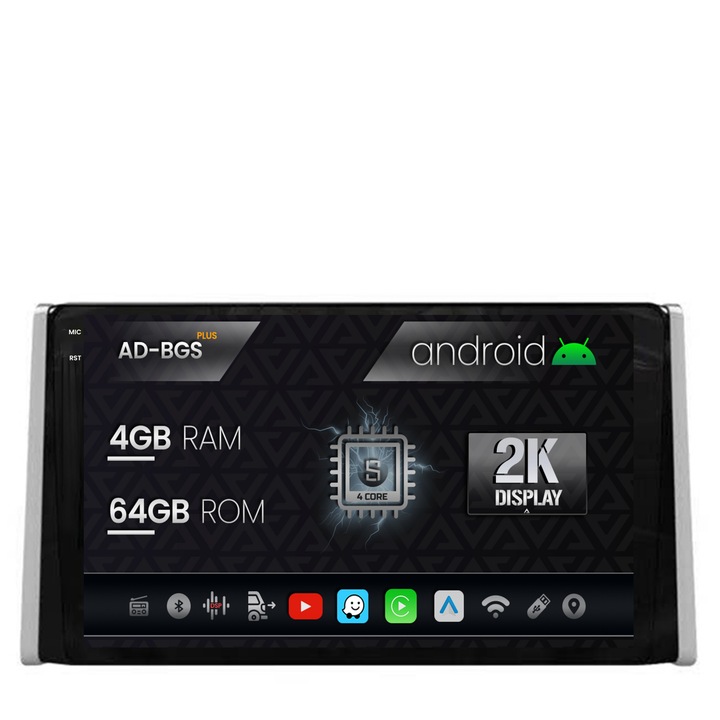 Navigatie Autodrop 2K Toyota RAV4 (2018, ), Android OS, S-Quadcore, 4GB RAM, 64GB ROM, 9.5 Inch - AD-BGS90042K, AD-BGRKIT098