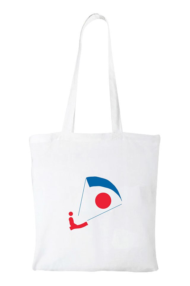 Sacosa tote bag alb VAMA - Riding high