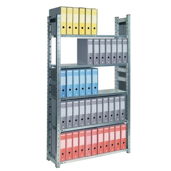 Raft metalic arhiva PROFESIONAL 4 polite 1000x400x1500 mm (lxAxH) 150 kg/polita, PLUS Raft metalic arhiva PROFESIONAL 4 polite 1000x400x1500 mm (lxAxH) 150 kg/polita, PLUS