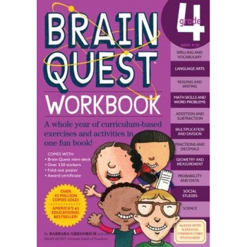 Brain Quest Grade 4 Workbook [With Over 150 Stickers and Mini-Card Deck and Fold-Out  Brain Quest Grade 4 Workbook [With Over 150 Stickers and Mini-Card Deck and Fold-Out
