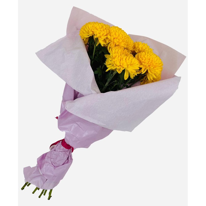 Buchet cu 9 fire crizanteme